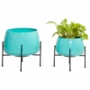 Brimfield & May Modern Teal Metal Planter 51973