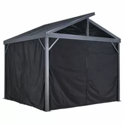 ShelterLogic Sojag Curtains For Sanibel Gazebo, 8'W X 8'D - Black, Gazebo Not Included -Ceiling Lighting Shop 7ee16585004f5fca 0775 w800 h800 b1 p0