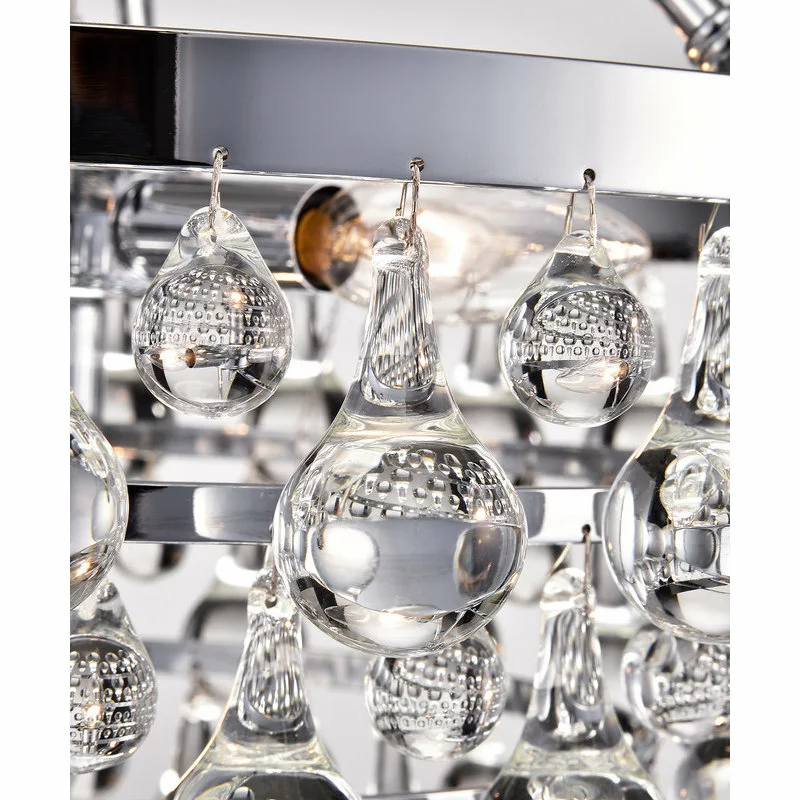 Edvivi Lighting Clarus 5-Light Chrome Four Tier Crystal Chandelier Ceiling Fixture Glam Lighting 3 Edvivi Lighting Clarus 5-Light Chrome Four Tier Crystal Chandelier Ceiling Fixture Glam Lighting - Image 3