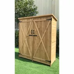 Hanover Outdoor Wooden Storage Shed For Tools, With Shelf And Latch -Ceiling Lighting Shop 7ef18fed0ffca40d 5293 w800 h800 b0 p0