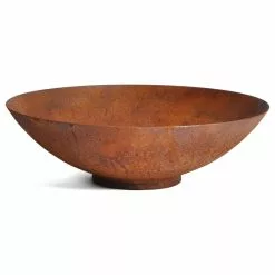 Veradek Metallic Series Round Corten Steel Bowl Planter, 22"