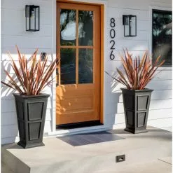 Veradek Brixton Tall Planter, 28", Black -Ceiling Lighting Shop 8021dca000b00cbf 0329 w800 h800 b0 p0