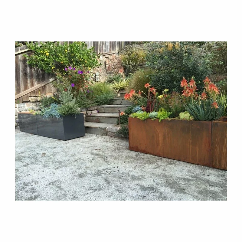 Nice Planter Nice Corten Steel Trough, Corten, 20" 3 Nice Planter Nice Corten Steel Trough, Corten, 20" - Image 3