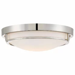 Helmsman Lighting Works 2-Light Flush Mount, Polished Nickel