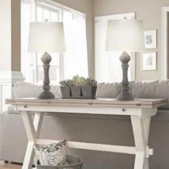 Lumisource 32" Reclaimed Gray Table Lamps Linen Shades, Set Of 2 -Ceiling Lighting Shop 80e1f1e6027d0dcf 9804 w800 h800 b0 p0