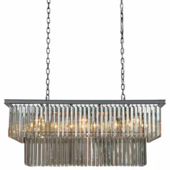 LightUpMyHome D'Angelo 40" Smoked Mirrorred Prism Fringe Crystal Chandelier -Ceiling Lighting Shop 811187bb037d262f 6475 w800 h800 b1 p0