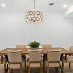 ELLE B Hope Washed Gray Transitional Large Drum Chandelier, 24" Round -Ceiling Lighting Shop 81319d4b0eff5780 7626 w800 h800 b0 p0