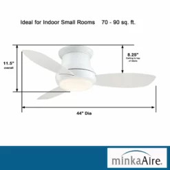 Minka Aire Concept II 44 In. LED Indoor White Flush Mount Ceiling Fan -Ceiling Lighting Shop 8211160f0272a8bd 1860 w800 h800 b0 p0