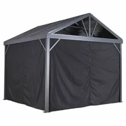 ShelterLogic Sojag Curtains For Sanibel Gazebo, 8'W X 8'D - Black, Gazebo Not Included -Ceiling Lighting Shop 8211588e004f5fc7 0775 w800 h800 b1 p0