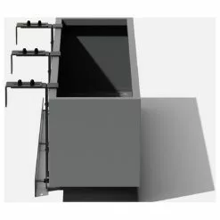 Veradek Metallic Series Railing Planter, Gray, Small -Ceiling Lighting Shop 82a1a7c40179770c 4228 w800 h800 b1 p0