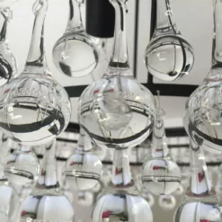 Lightupmyhome Celeste 32" Glass Drop Chandelier, Hanging Or Flush Mount, Black -Ceiling Lighting Shop 84319daf02e40422 5987 w800 h800 b0 p0