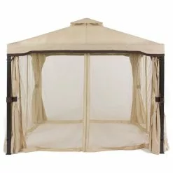 GDFStudio GDF Studio Sonoma Outdoor Gazebo Canopy With Net Drapery, Beige 23 GDFStudio GDF Studio Sonoma Outdoor Gazebo Canopy With Net Drapery, Beige -Ceiling Lighting Shop 8441ea350238337b 8181 w800 h800 b1 p0