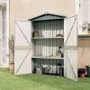 Vida XL International B.V. VidaXL Garden Shed Gray Galvanized Steel Outdoor Garden Tool Storage House