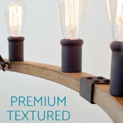 Kira Home Jericho 48" Rustic Farmhouse Wagon Wheel Chandelier, Round Kitchen -Ceiling Lighting Shop 85112e850f7ca0e1 8462 w800 h800 b0 p0