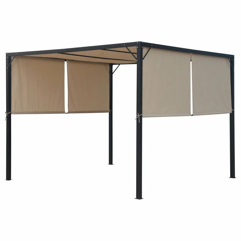 GDFStudio GDF Studio Wendy Outdoor Steel Framed 10' By 10' Gazebo, Beige 1 GDFStudio GDF Studio Wendy Outdoor Steel Framed 10' By 10' Gazebo, Beige
