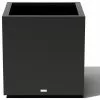 Veradek Metallic Series Cube Planter, Black, Large