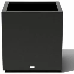 Veradek Metallic Series Cube Planter, Black, Large
