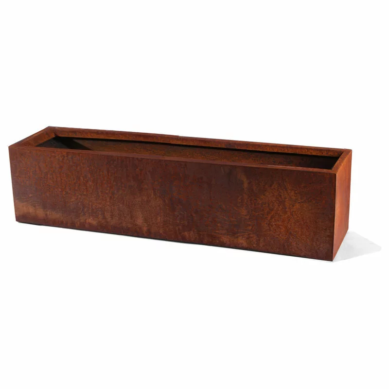 Veradek Metallic Series Corten Steel Window Box Planter, 36" 1 Veradek Metallic Series Corten Steel Window Box Planter, 36"