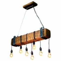 Makarios Decor Beam Chandelier, Golden Oak, 5' Length