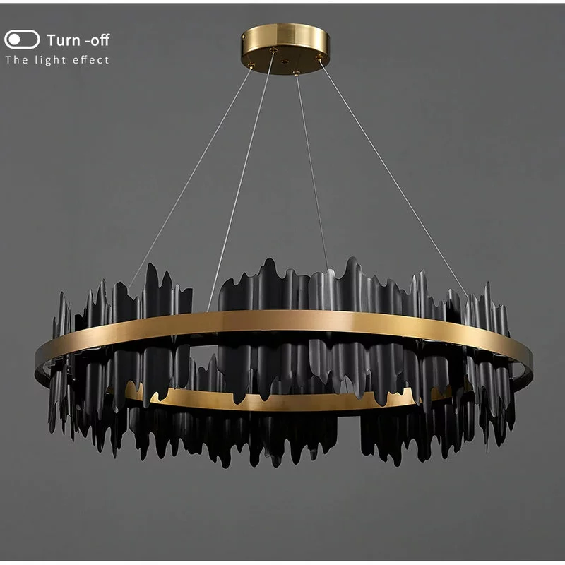 Miron Demid LLC Modern Led Chandelier For Living Room, Dining Room, Bedroom., Black, 31.5'' 5 Miron Demid LLC Modern Led Chandelier For Living Room, Dining Room, Bedroom., Black, 31.5'' - Image 5