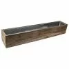 CYS EXCEL, INC CYS Excel Natural Wood Rectangle Planter Box With Removable Zinc Liner, 30"x6"x6
