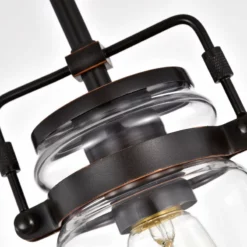 Edvivi Lighting 1-Light Oil Rubbed Bronze Pendant With Glass Jar Sconces -Ceiling Lighting Shop 8831621f0f8e88b2 4525 w800 h800 b0 p0