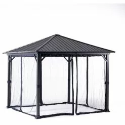GDFStudio Hester Outdoor Modern Aluminum Hardtop Gazebo, Black 16 GDFStudio Hester Outdoor Modern Aluminum Hardtop Gazebo, Black -Ceiling Lighting Shop 886150410f906b5d 9359 w800 h800 b1 p0