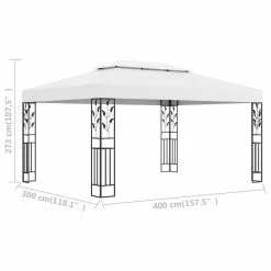 Vida XL International B.V. VidaXL Gazebo With Double Roof 9.8'x13.1' White Garden Outdoor Patio Sunshade -Ceiling Lighting Shop 88b1a25f01c347f4 2944 w800 h800 b1 p0