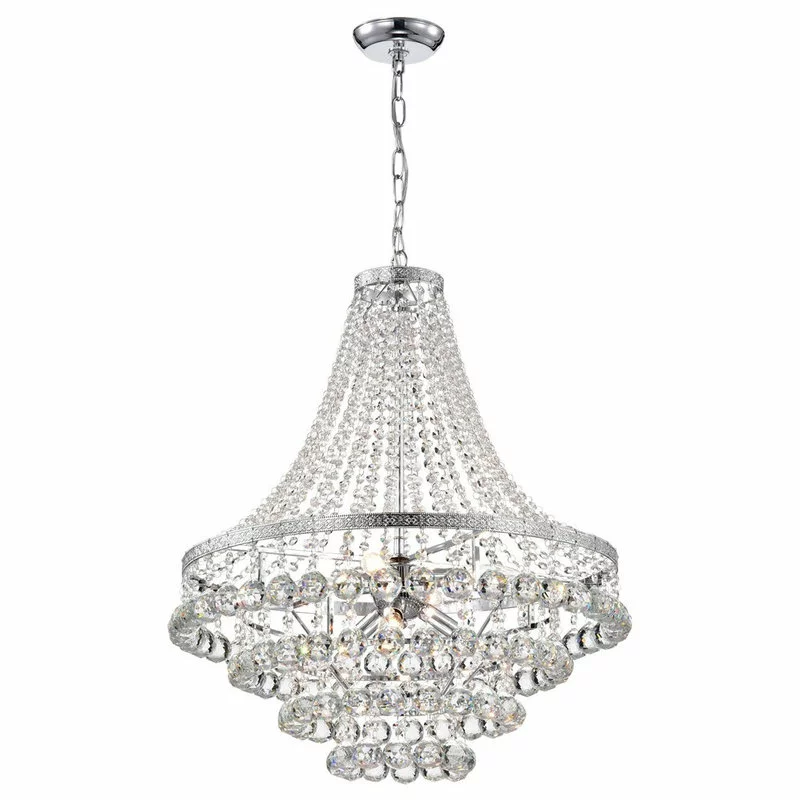 Edvivi Lighting 7-Light Chrome And Crystal Empire 4 Tier Chandelier Glam Lighting 1 Edvivi Lighting 7-Light Chrome And Crystal Empire 4 Tier Chandelier Glam Lighting