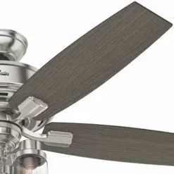 Hunter Fan Company Bennett Brushed Nickel Ceiling Fan With Light And Remote, 52" -Ceiling Lighting Shop 8921d48f0f8fd478 7744 w800 h800 b0 p0