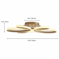 Aiwen 1-Light Modern Linear LED Flush Mount Light Ceiling Light, Gold -Ceiling Lighting Shop 8bc169530295b750 8579 w800 h800 b1 p0