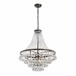 Edvivi Lighting Towne Parke 7-Light Antique Copper And Crystal Empire 4 Tier Chandelier -Ceiling Lighting Shop 8be1e3b80edb47c9 5981 w800 h800 b0 p0