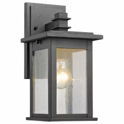 CHLOE Lighting, Inc. Tristan 1 Light Outdoor Wall Sconce 12" High, Textured Black