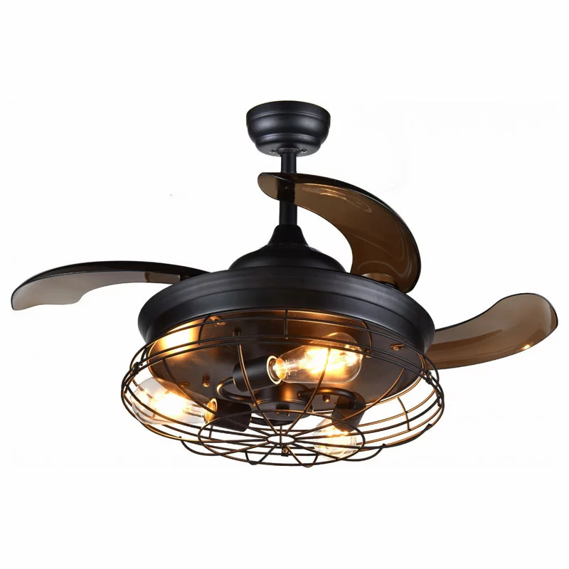 Bella Depot 42" Vintage Industrial Ceiling Fan With Retractable Blades, Remote Control, Black 5 Bella Depot 42" Vintage Industrial Ceiling Fan With Retractable Blades, Remote Control, Black - Image 5