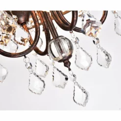 Edvivi Lighting 4-Light Antique Copper Square Beaded Round Drum Shade Chandelier With Crystals -Ceiling Lighting Shop 8d113b440b6d230a 5901 w800 h800 b0 p0