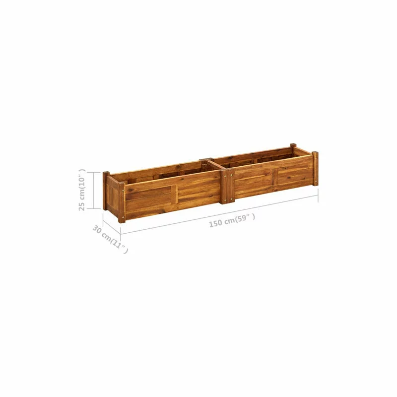 Vida XL International B.V. VidaXL Solid Wooden Outdoor Raised Bed 59" Garden Flowers Plant Display Rack 6 Vida XL International B.V. VidaXL Solid Wooden Outdoor Raised Bed 59" Garden Flowers Plant Display Rack - Image 6
