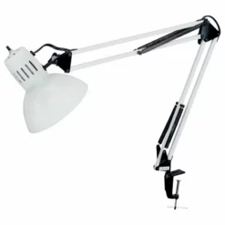 Dainolite Ltd. Dexter Clamp-on Task Lamp, Gloss White