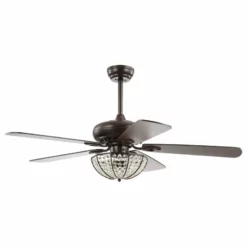 JONATHAN Y Joanna 52" 3-Light LED Ceiling Fan With Remote, Oil Rubbed Bronze 17 JONATHAN Y Joanna 52" 3-Light LED Ceiling Fan With Remote, Oil Rubbed Bronze -Ceiling Lighting Shop 8dd1b2cf030392ca 0707 w800 h800 b1 p0