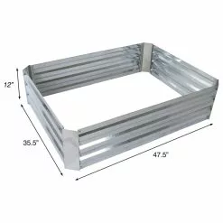 Pure Garden Raised Garden Bed Kit With Adjustable Galvanized Iron 35.5"Lx47.5"Wx12"H 6 Pure Garden Raised Garden Bed Kit With Adjustable Galvanized Iron 35.5"Lx47.5"Wx12"H -Ceiling Lighting Shop 8e0197d7099df41d 3878 w800 h800 b1 p0