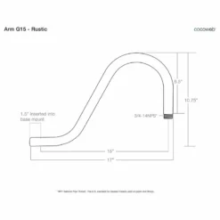 Cocoweb Inc. 22" Oldage LED Wall Light With Rustic Arm, Black -Ceiling Lighting Shop 8e61966b00a6ac5b 9936 w800 h800 b1 p0