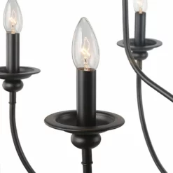 LALUZ 9-Light 2-Tier Modern Farmhouse Matte Black Large Candle Chandeliers -Ceiling Lighting Shop 8e91d1840dc3bc93 7777 w800 h800 b1 p0