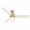 Hunter Fan Company Hunter 52" Allison Modern Brass Ceiling Fan, LED Light And Remote Control