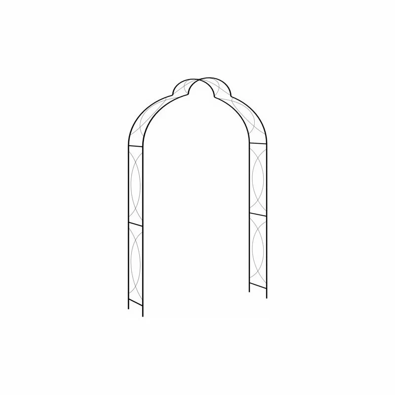Vida XL International B.V. VidaXL Garden Arch Black Iron Trellis Outdoor Home Rose Archway Arbor Pergola 1 Vida XL International B.V. VidaXL Garden Arch Black Iron Trellis Outdoor Home Rose Archway Arbor Pergola