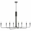 Light Society Eduardo 8-Light Chandelier, Black
