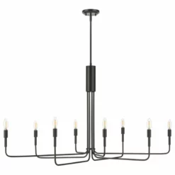 Light Society Eduardo 8-Light Chandelier, Black