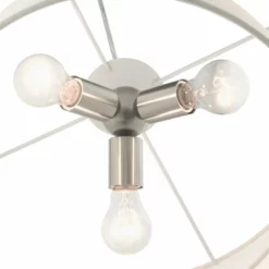 Livex Lighting Inc. Meadow 3 Light Pendant, Brushed Nickel, 20" -Ceiling Lighting Shop 90a1f2f80f7cc394 9186 w800 h800 b0 p0