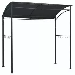 Vida XL International B.V. VidaXL BBQ Gazebo Anthracite Steel Outdoor Canopy Shelter Party Tent Marquee
