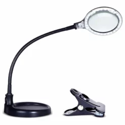 Brightech LightView Pro Flex Magnifying Lamp - 2 In 1 Clamp Table & Desk Lamp, B