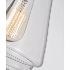 Edvivi Lighting 1-Light Brushed Nickel Encased Jar Hand Blown Glass Shade Mini Pendant -Ceiling Lighting Shop 9131727209d1b7b5 2806 w800 h800 b0 p0
