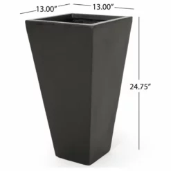 GDFStudio Ephraim Outdoor Cast Stone Planter, Matte Black, Small 15 GDFStudio Ephraim Outdoor Cast Stone Planter, Matte Black, Small -Ceiling Lighting Shop 9131d3600f90775a 6511 w800 h800 b1 p0